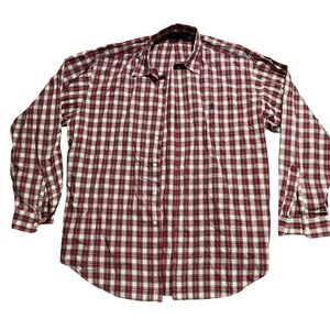 Ralph Lauren Blake Men's L‎ Red Plaid Long Sleeve Button Up Shirt Classic Fit